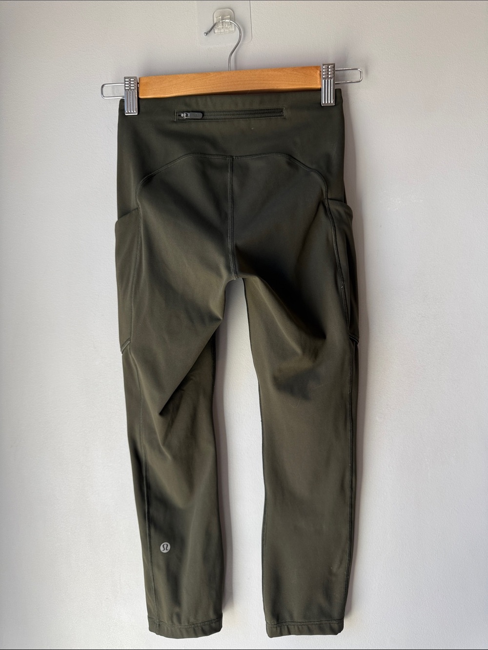 Lululemon Fast Free High Rise Crop Olive - Picture 3 of 4